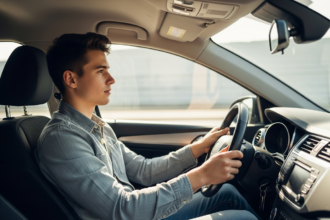 un jeune conducteur