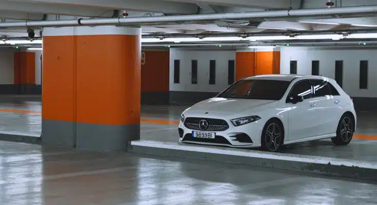 white bmw m 3 parked in garage