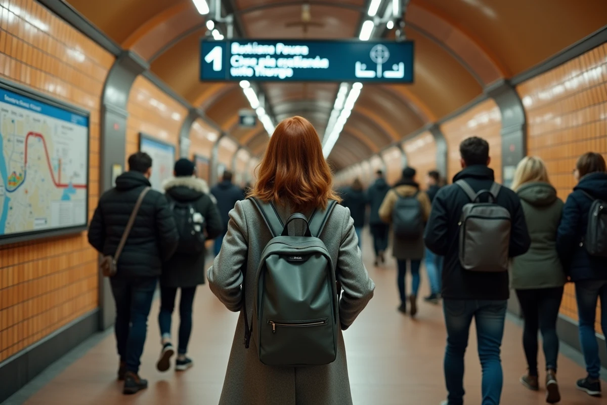 Voyageuse consultant un plan de métro à Milan pour se rendre au Salon de la Moto 2026